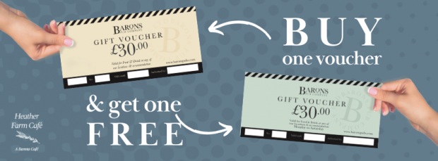 Image for Buy One Get One FREE Voucher Sale | Heather Farm Café